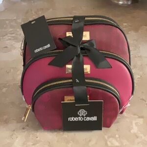 Roberto Cavalli Red Women's Cosmetic Bag Set